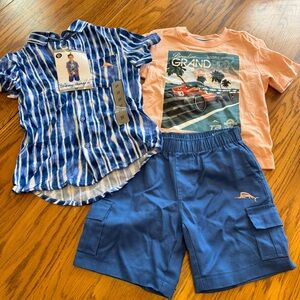 Tommy Bahama Kids' 3-piece Set, Size 3T Blue (NWT) Shorts Shirt Button Down